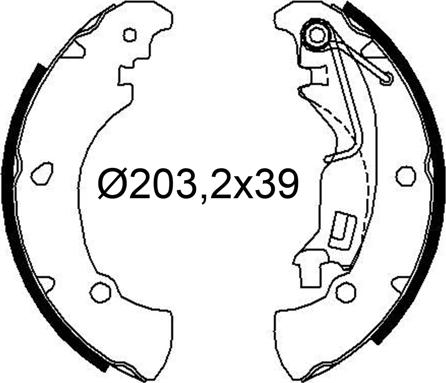 Valeo 564250 - Kit freno, freni a tamburo www.autoricambit.com