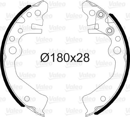 Valeo 564206 - Kit freno, freni a tamburo www.autoricambit.com