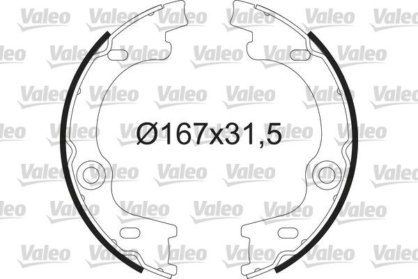 Valeo 564212 - Kit ganasce, Freno stazionamento www.autoricambit.com