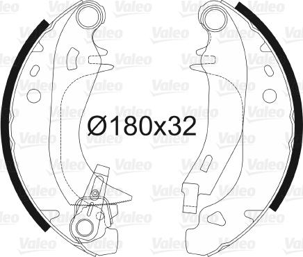 Valeo 562453 - Kit freno, freni a tamburo www.autoricambit.com