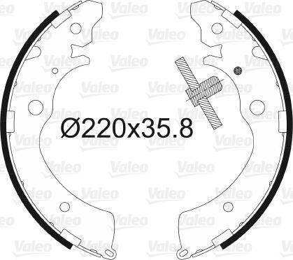 Valeo 562591 - Kit freno, freni a tamburo www.autoricambit.com