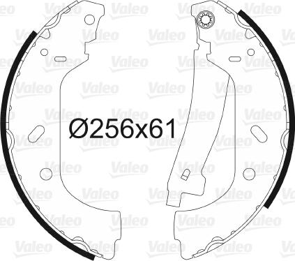 Valeo 562552 - Kit freno, freni a tamburo www.autoricambit.com