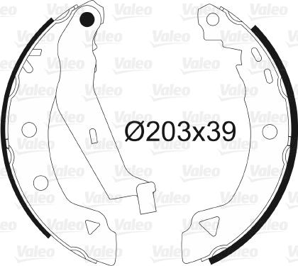 Valeo 562589 - Kit freno, freni a tamburo www.autoricambit.com