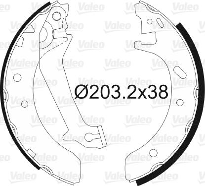 Valeo 562580 - Kit freno, freni a tamburo www.autoricambit.com