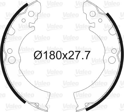 Valeo 562529 - Kit freno, freni a tamburo www.autoricambit.com