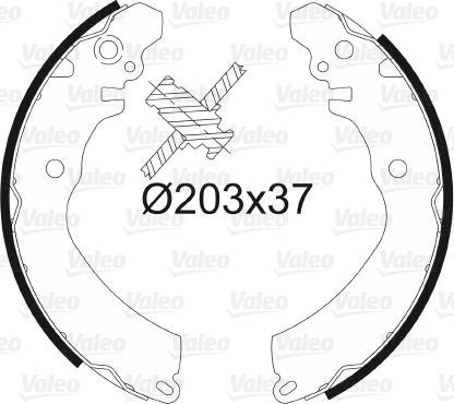 Valeo 562607 - Kit freno, freni a tamburo www.autoricambit.com