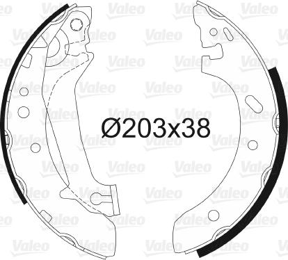 Valeo 562632 - Kit freno, freni a tamburo www.autoricambit.com