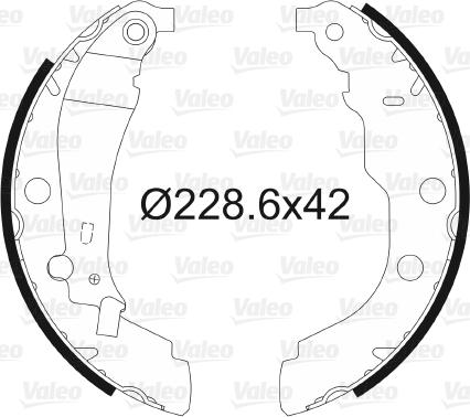 Valeo 562628 - Kit freno, freni a tamburo www.autoricambit.com