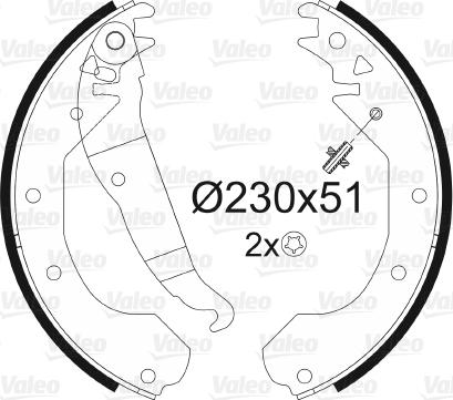 Valeo 562058 - Kit freno, freni a tamburo www.autoricambit.com