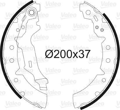 Valeo 562741 - Kit freno, freni a tamburo www.autoricambit.com