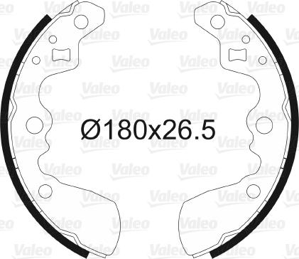 Valeo 562735 - Kit freno, freni a tamburo www.autoricambit.com