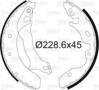 Valeo 562724 - Kit freno, freni a tamburo www.autoricambit.com