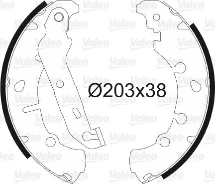 Valeo 562772 - Kit freno, freni a tamburo www.autoricambit.com