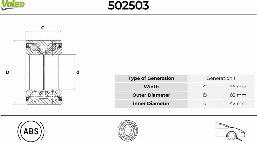 Valeo 502503 - Kit cuscinetto ruota www.autoricambit.com