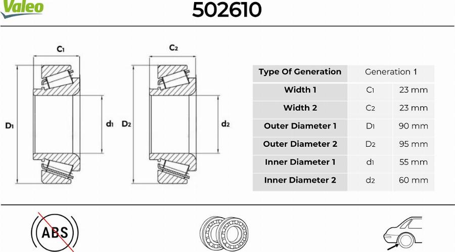 Valeo 502610 - Kit cuscinetto ruota www.autoricambit.com