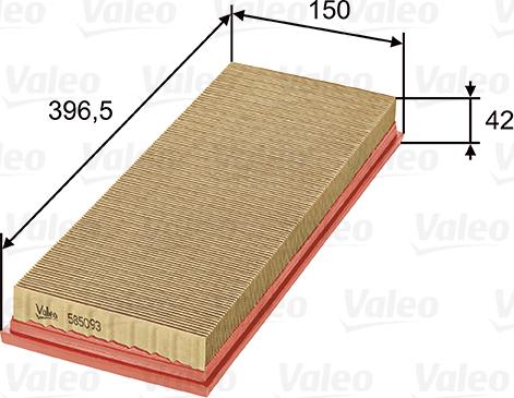 Valeo 585093 - Filtro aria www.autoricambit.com