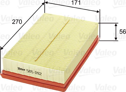 Valeo 585092 - Filtro aria www.autoricambit.com