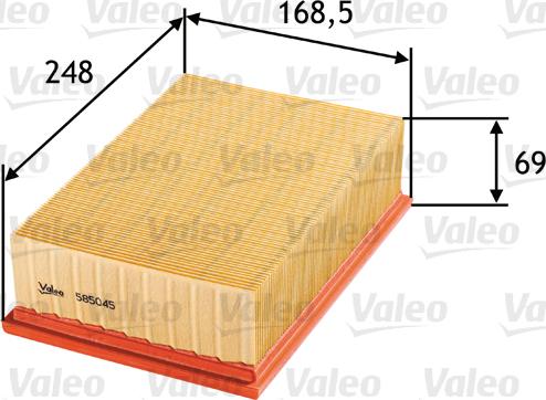 Valeo 585045 - Filtro aria www.autoricambit.com