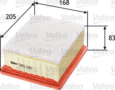 Valeo 585047 - Filtro aria www.autoricambit.com