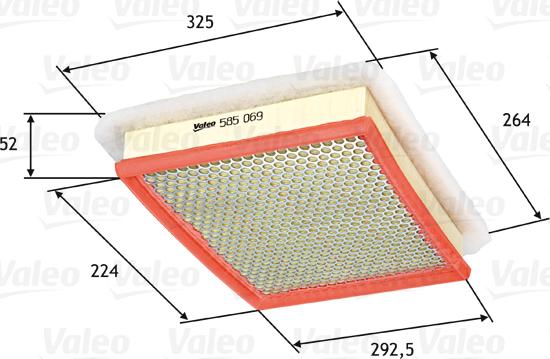 Valeo 585069 - Filtro aria www.autoricambit.com