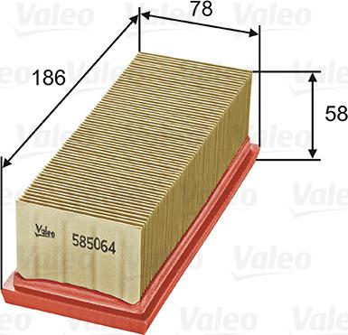 Valeo 585064 - Filtro aria www.autoricambit.com