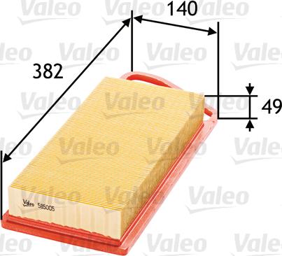 Valeo 585005 - Filtro aria www.autoricambit.com