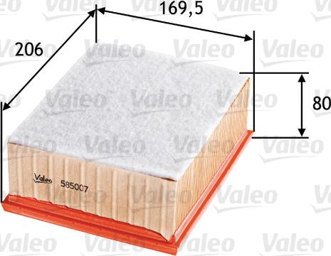 Valeo 585007 - Filtro aria www.autoricambit.com