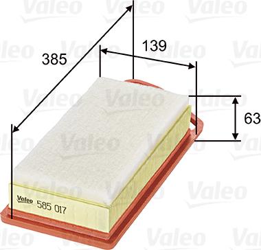 Valeo 585017 - Filtro aria www.autoricambit.com