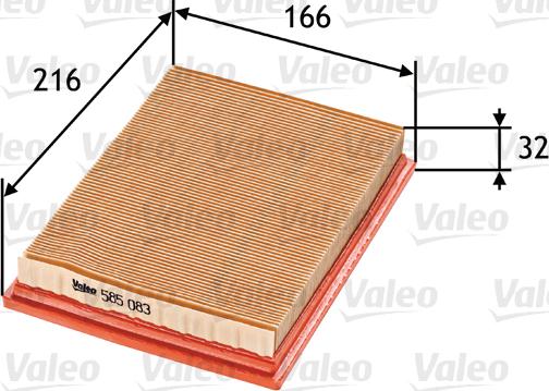 Valeo 585083 - Filtro aria www.autoricambit.com