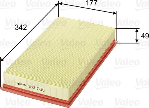 Valeo 585035 - Filtro aria www.autoricambit.com