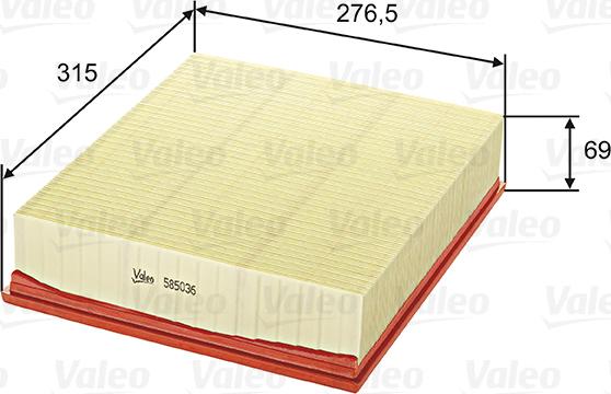 Valeo 585036 - Filtro aria www.autoricambit.com