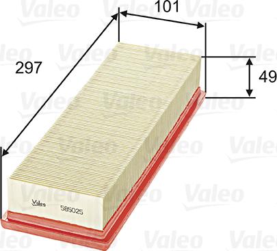 Valeo 585025 - Filtro aria www.autoricambit.com