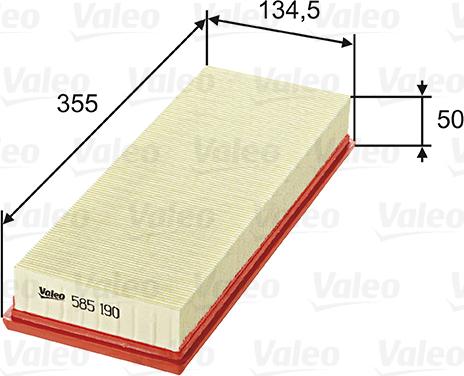 Valeo 585190 - Filtro aria www.autoricambit.com