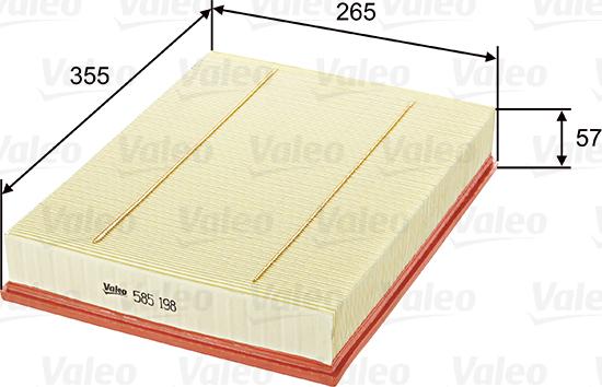 Valeo 585198 - Filtro aria www.autoricambit.com