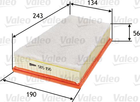 Valeo 585156 - Filtro aria www.autoricambit.com