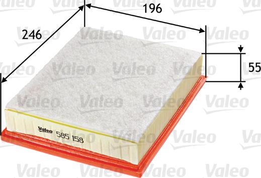 Valeo 585158 - Filtro aria www.autoricambit.com