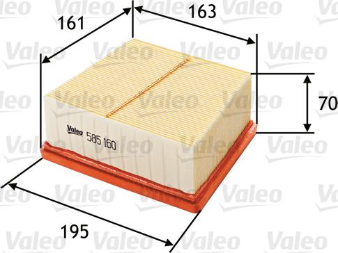 Valeo 585160 - Filtro aria www.autoricambit.com