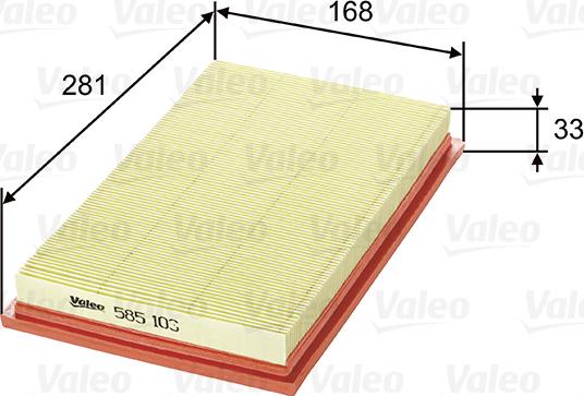 Valeo 585103 - Filtro aria www.autoricambit.com