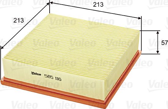 Valeo 585116 - Filtro aria www.autoricambit.com