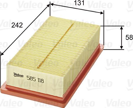 Valeo 585118 - Filtro aria www.autoricambit.com