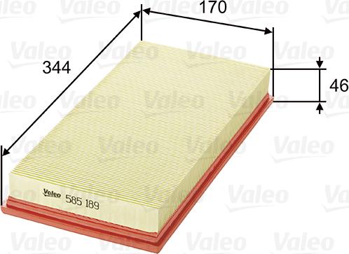 Valeo 585189 - Filtro aria www.autoricambit.com