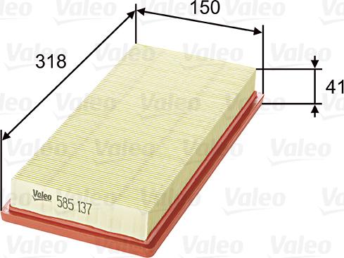 Valeo 585137 - Filtro aria www.autoricambit.com