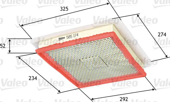 Valeo 585174 - Filtro aria www.autoricambit.com