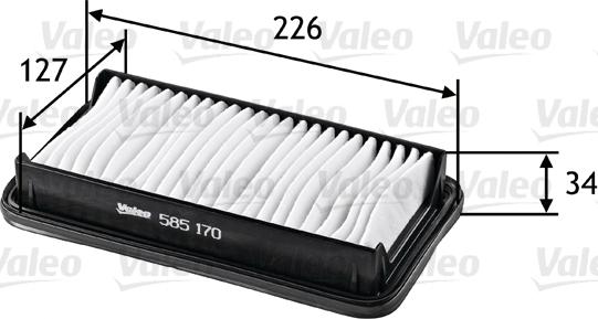 Valeo 585170 - Filtro aria www.autoricambit.com