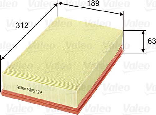 Valeo 585178 - Filtro aria www.autoricambit.com