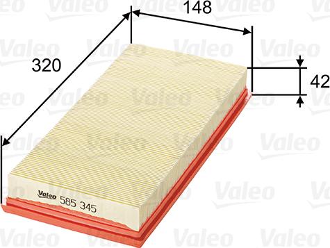 Valeo 585345 - Filtro aria www.autoricambit.com