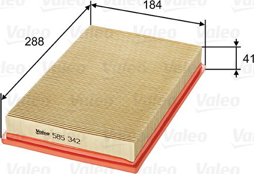 Valeo 585342 - Filtro aria www.autoricambit.com