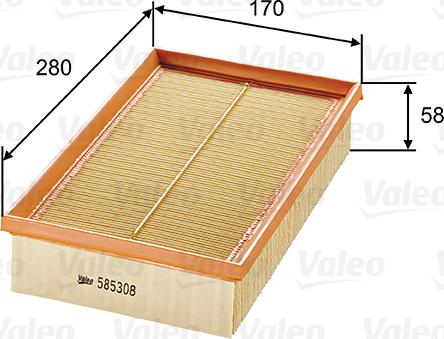 Valeo 585308 - Filtro aria www.autoricambit.com