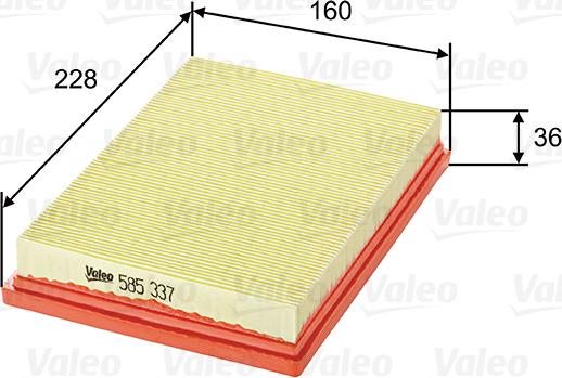 Valeo 585337 - Filtro aria www.autoricambit.com