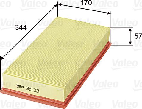 Valeo 585321 - Filtro aria www.autoricambit.com